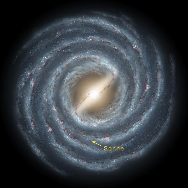 La roue de feu. Le système de la Voie lactée, appelé galaxies, ressemble à une gigantesque spirale avec environ 200 milliards d'étoiles. L'un d'entre eux est notre Soleil. (Image: Robert Hurt / SSC / Caltech / JPL / NASA Robert Hurt)
