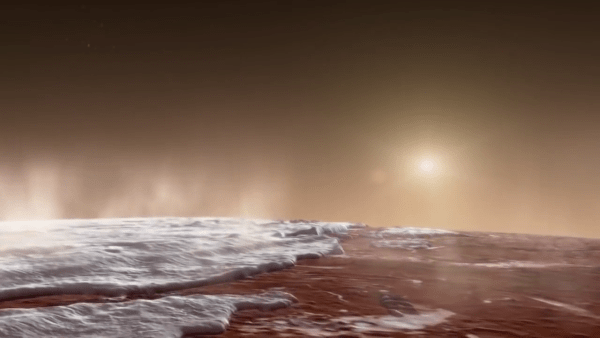 La majeure partie de l'eau existant sur Mars se présente sous forme de glace. (Image: Capture d'écran / YouTube)