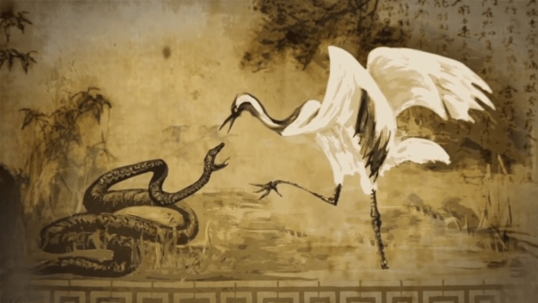 Zhang Sanfeng a développé le Tai Chi après avoir observé un combat entre une grue et un serpent dans les montagnes de Wu Dang. (Image : Capture d'écran / YouTube)