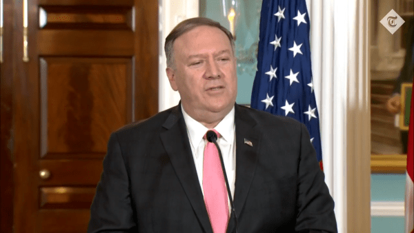 Mike Pompeo a demandé à la Chine de mettre fin à sa répression dans le Xinjiang (Image : Capture d'écran / YouTube).