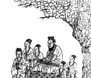 L’histoire de Confucius apprenant à jouer du luth chinois