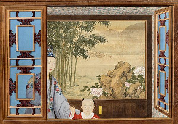Légende : «Prince Hongli et un enfant», Musée de la Cité interdite de Pékin. (Domaine public)