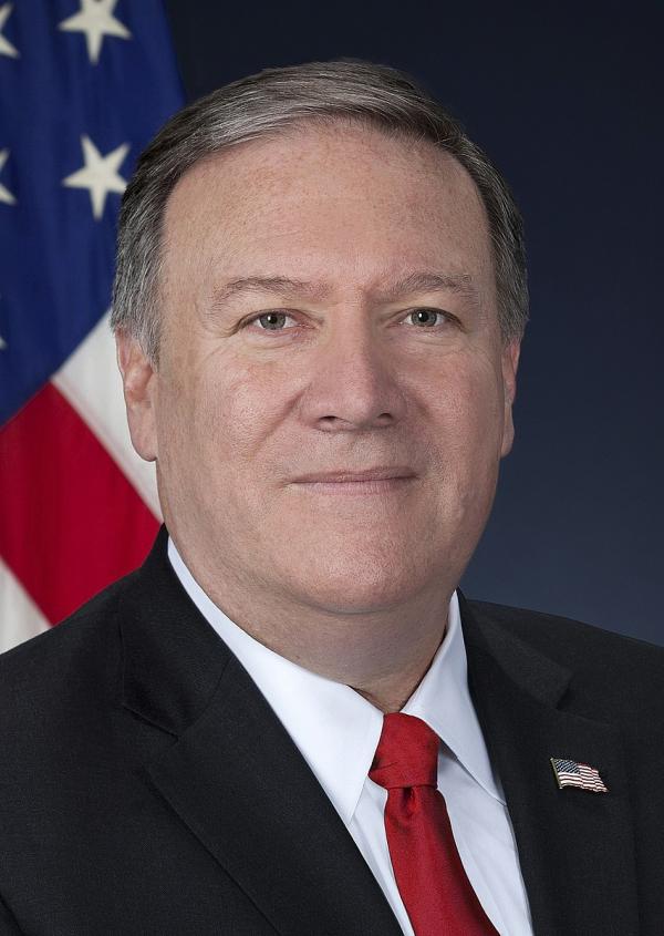 La question de la responsabilisation a également été soulevée par le secrétaire d’État américain Mike Pompeo lors d’une conférence de presse le 22 avril. (Image : Wikimedia / United States Department of State / Domaine public)