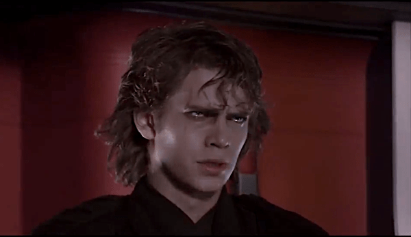 La peur d’Anakin se transforme en colère, qui se transforme en haine, et par conséquent, en une souffrance sans fin, qui le consume. (Image : Capture d’écran / YouTube)