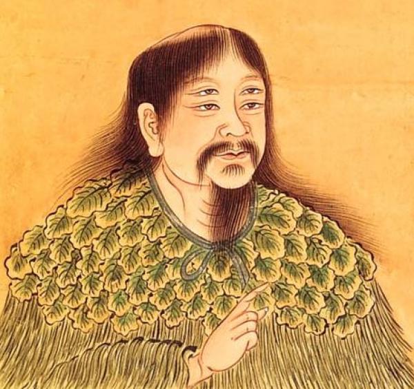 Cang Jie, l’inventeur mythique de l’écriture chinoise, représenté avec quatre yeux, qui, selon la tradition, lui permettent de voir les secrets du ciel et de la terre. (Image : wikimedia / Domaine Public)