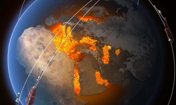 On pense que le champ magnétique est en grande partie généré par un océan de fer liquide surchauffé et tourbillonnant qui constitue le noyau externe de la Terre à 3 000 km sous nos pieds. (Image : ESA / ATG Medialab)