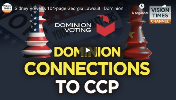 Les résultats de l'élection présidentielle américaine de 2020 ont suscité une importante controverse dont une grande partie est centrée sur les machines de vote Dominion. (Image : Capture d’écran / YouTube)