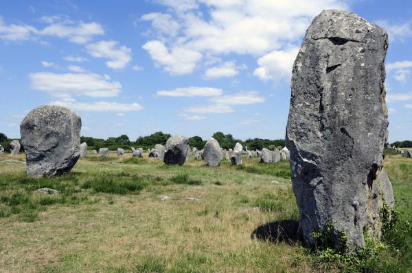 Précieux témoins d’une époque oubliée, ces grands menhirs gardent le silence sur leur origine mystérieuse. – (Image : Alignements de Carnac_© Didier Plowy - CMN_2.jpg – photo de presse – 2021)