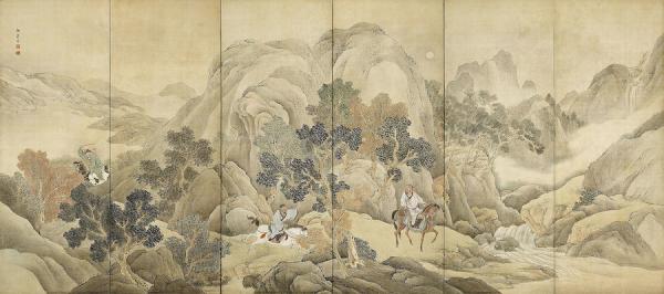 Xiao He s’est empressé de poursuivre Han Xin à cheval. Finalement, il a pu le rejoindre, près d’une rivière. (Image : wikimedia / Yosa Buson (1716-1784) / Domaine public)