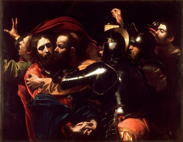 Peinture de Caravaggio « La capture du christ ». (Image: wikimedia / Caravaggio / Domaine public)