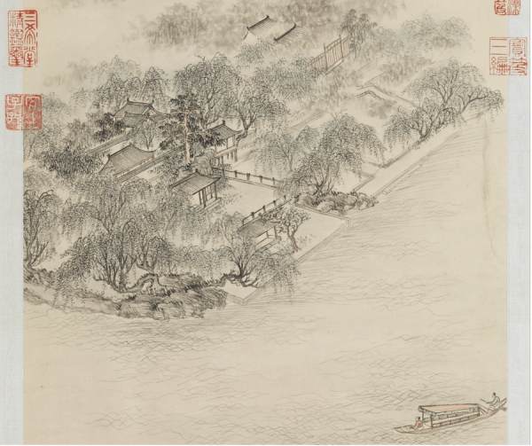 Qing, Dong Bangda, Les loriots chantent dans les saules près du Lac de l’Ouest. (Image : Musée National du Palais de Taïwan / @CC BY 4.0)