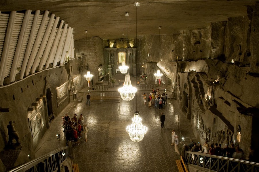 Les prestigieuses mines de sel de Wieliczka, en Pologne