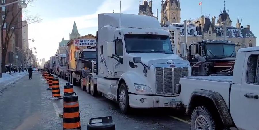 Canada : le Convoi de la Liberté contre l’obligation vaccinale (Freedom Convoy), dans les rues d’ Ottawa