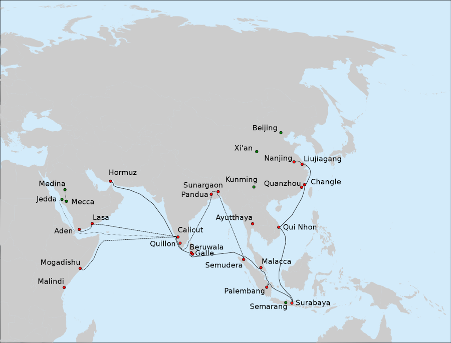  Les grands navires au trésor chinois de Zheng He