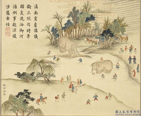 Coutumes pendant la canicule sous les dynasties Ming et Qing : assister au lavage des éléphants