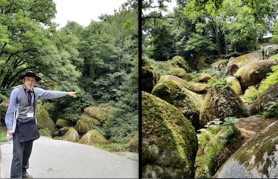 La roche star de la légendaire forêt bretonne de Huelgoat : la roche tremblante… 