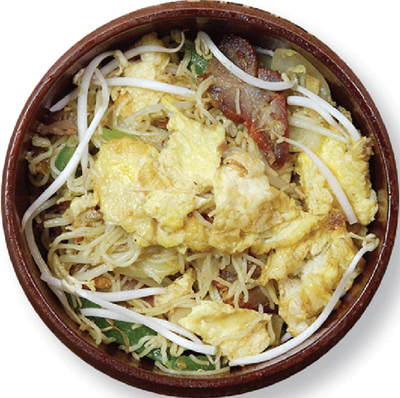 Recette facile : pâtes de riz fines sautées Singapour