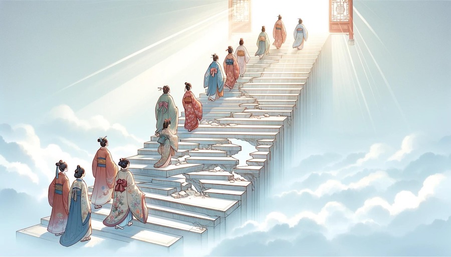 Mythologie chinoise : la séparation du ciel et de la terre par Zhuan Xu