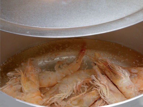 Recette facile : Crevettes cuites à l’eau 
