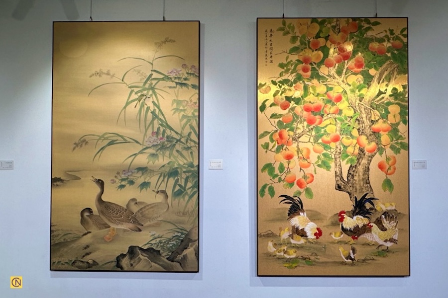 Une superbe exposition de peintures Gongbi à Keelung, Taïwan
