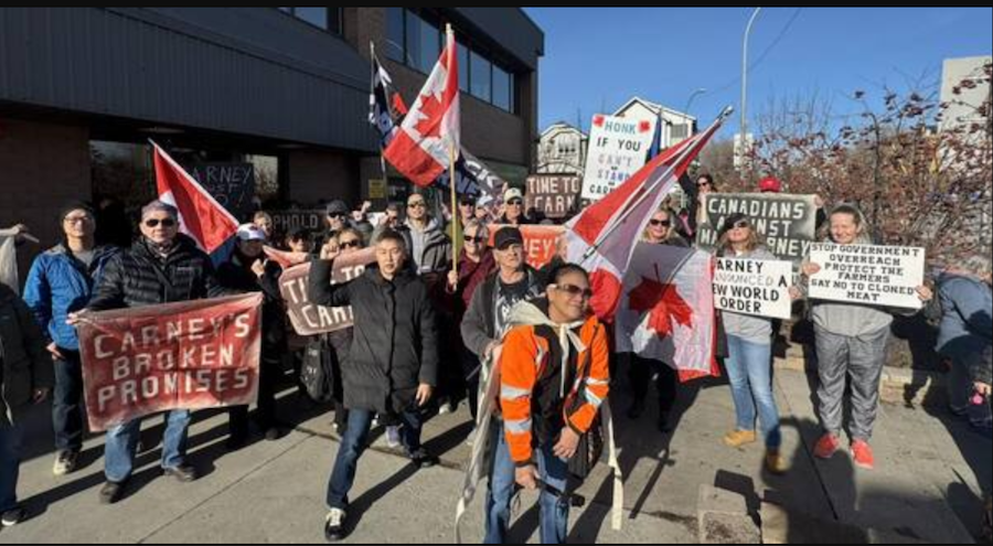 Manifestations au Canada contre la politique pro-Chine du gouvernement Carney et les difficultés économiques