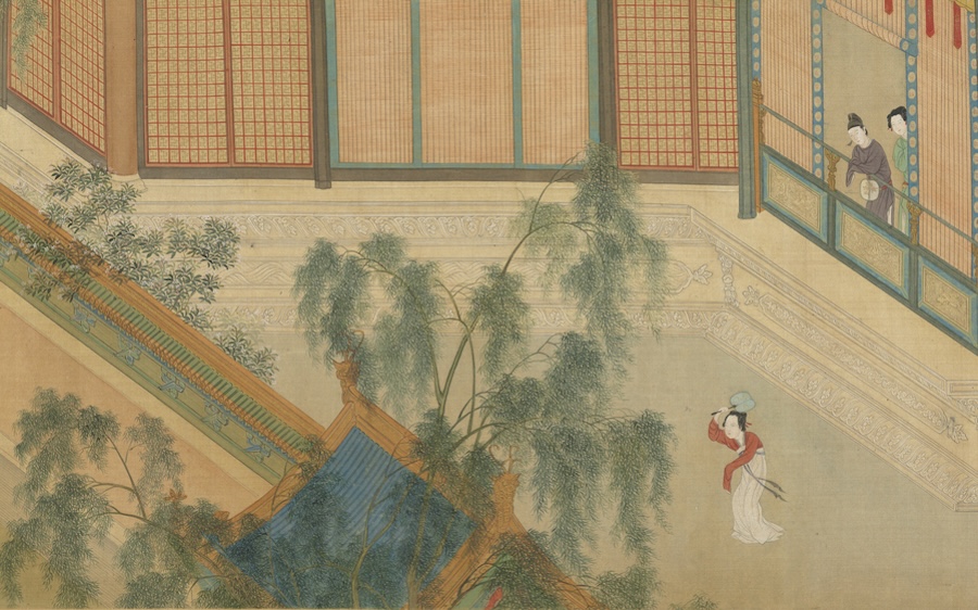 Matin de printemps au palais Han du maître Qiu Ying (dynastie Ming) — Un chef-d’œuvre de la peinture de cour chinoise

