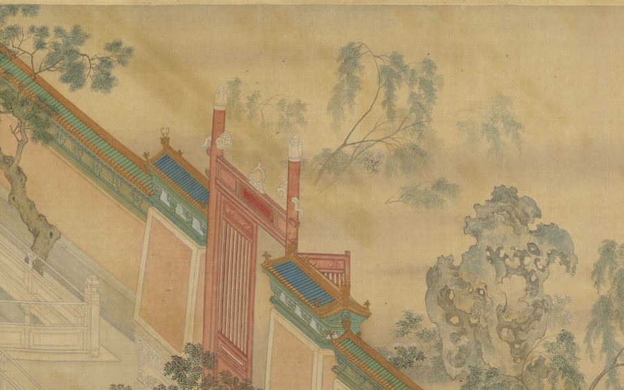 Matin de printemps au palais Han du maître Qiu Ying (dynastie Ming) — Un chef-d’œuvre de la peinture de cour chinoise
