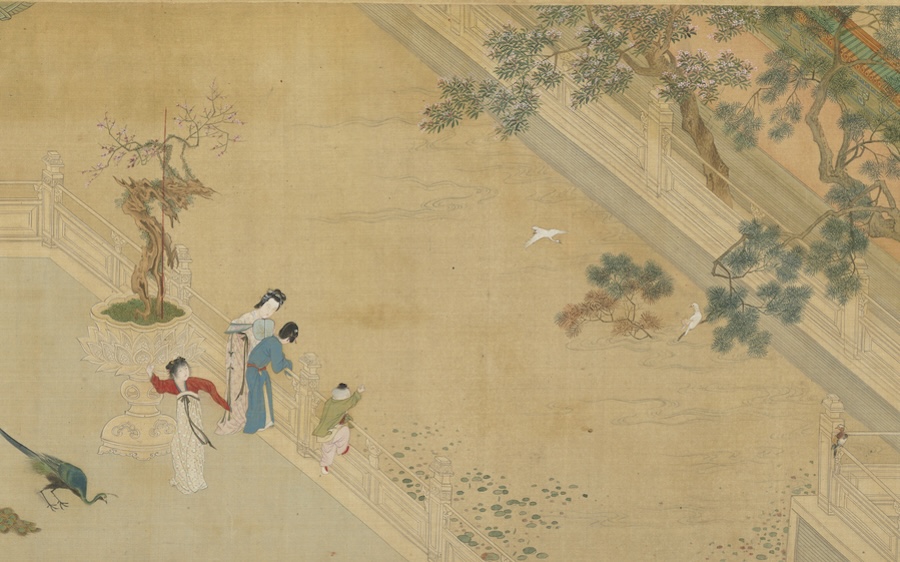 Matin de printemps au palais Han du maître Qiu Ying (dynastie Ming) — Un chef-d’œuvre de la peinture de cour chinoise
