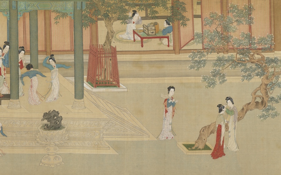 Matin de printemps au palais Han du maître Qiu Ying (dynastie Ming) — Un chef-d’œuvre de la peinture de cour chinoise
