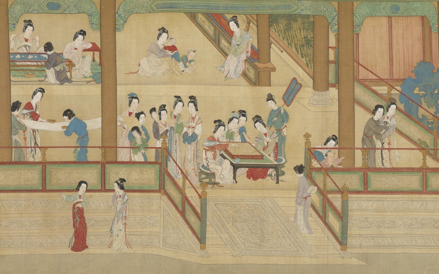 Matin de printemps au palais Han du maître Qiu Ying (dynastie Ming) — Un chef-d’œuvre de la peinture de cour chinoise
