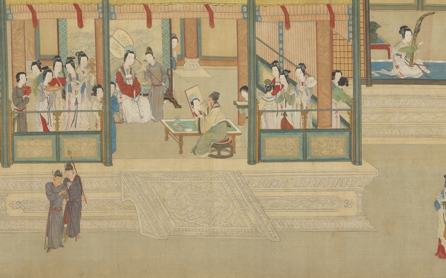 Matin de printemps au palais Han du maître Qiu Ying (dynastie Ming) — Un chef-d’œuvre de la peinture de cour chinoise
