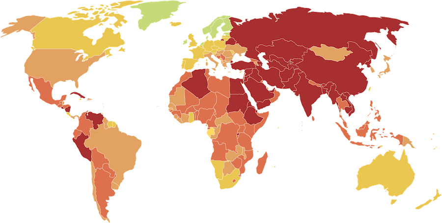 Hong Kong se classe 140ème au classement mondial de la liberté de la presse, la Chine restant en bas du classement
