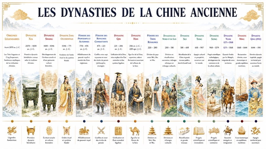 Histoire de la Chine : cinq mille ans d’histoire résumés en deux minutes
