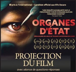 Retour sur une soirée de prise de conscience autour des prélèvements forcés d’organes en Chine